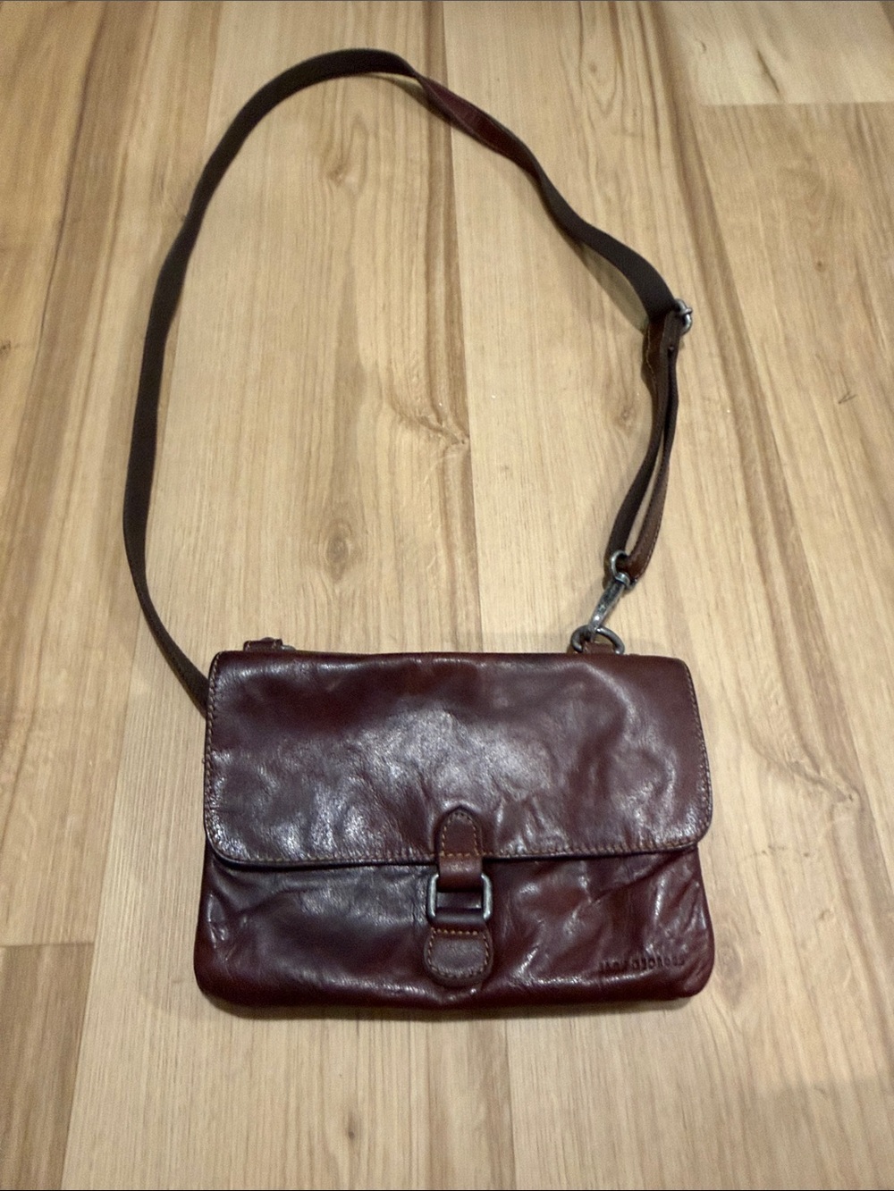 Jack George Brown Leather Crossbody Bag - Classic Shoulder Satchel